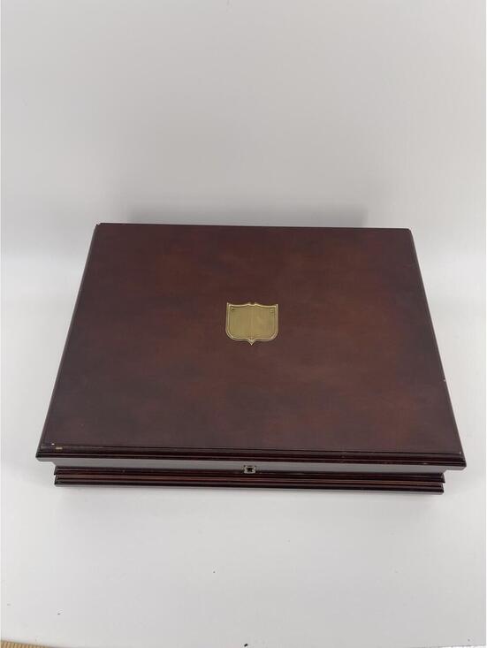Other - Bombay Company Locking Wooden Writing Desk Box Portfolio Case W/ Key Vintage